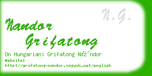 nandor grifatong business card